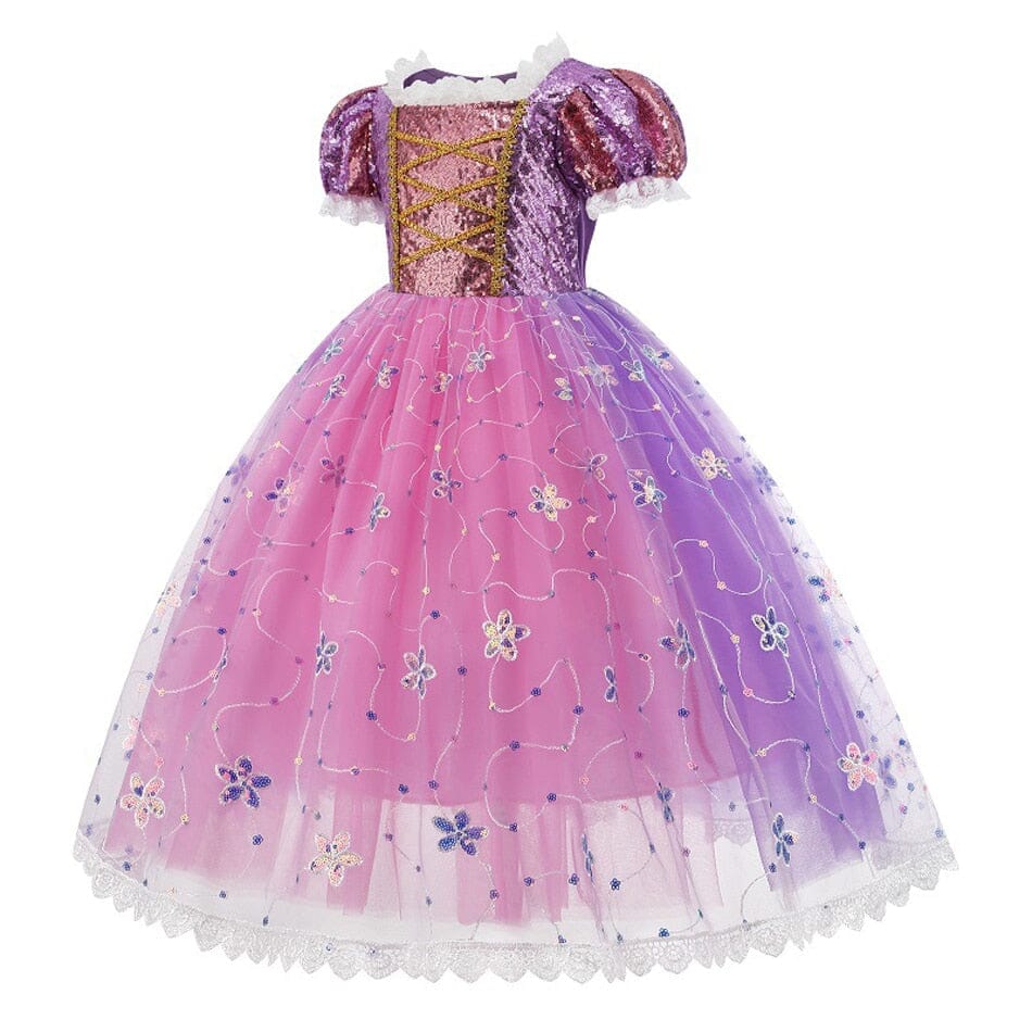 Vestido Fantasia Rapunzel Super Luxo + Acessórios