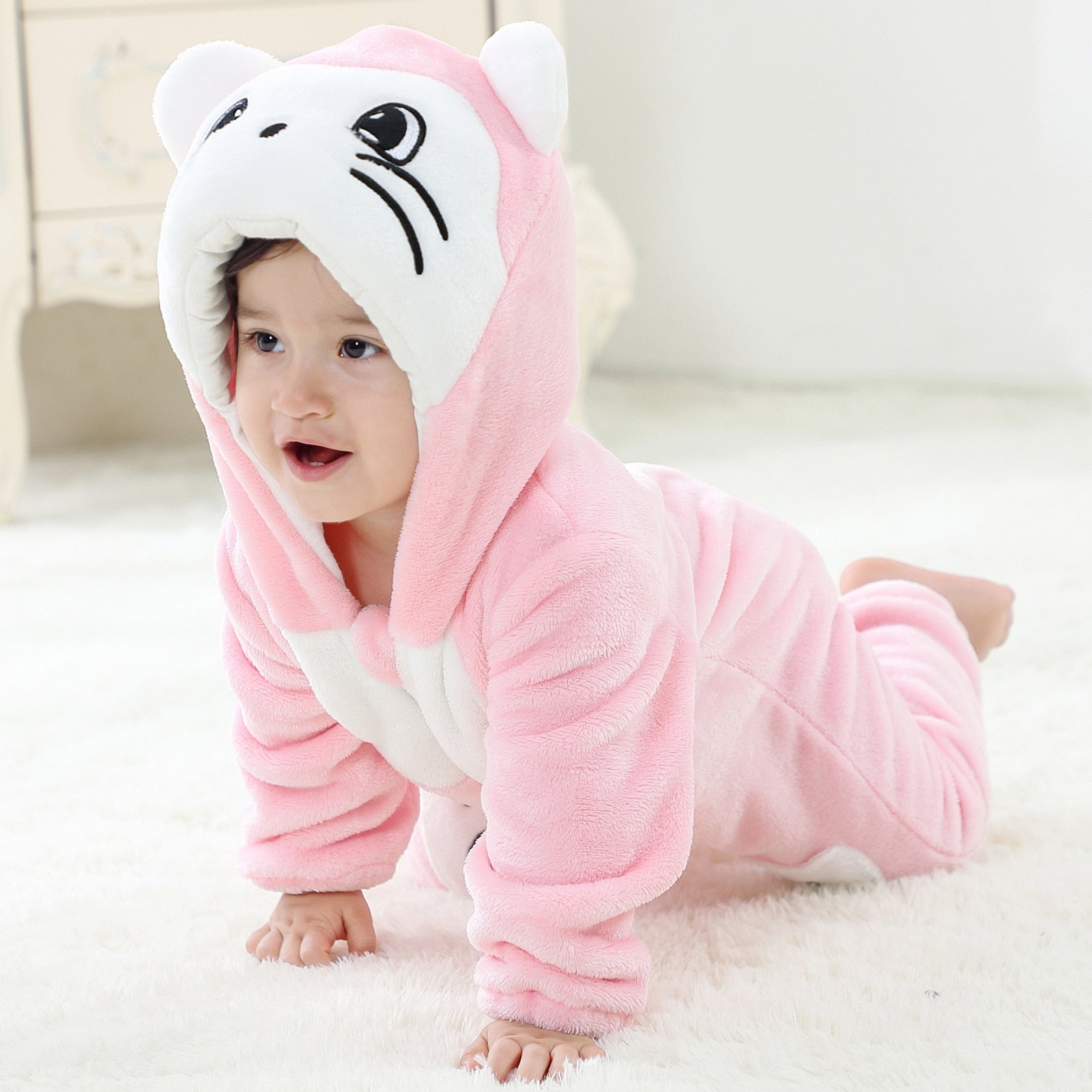 #3em1 Pijama, Macacão e Fantasia: Bichinhos de Pelúcia #Bebê #toddlers | Tam 3 meses até 4 anos