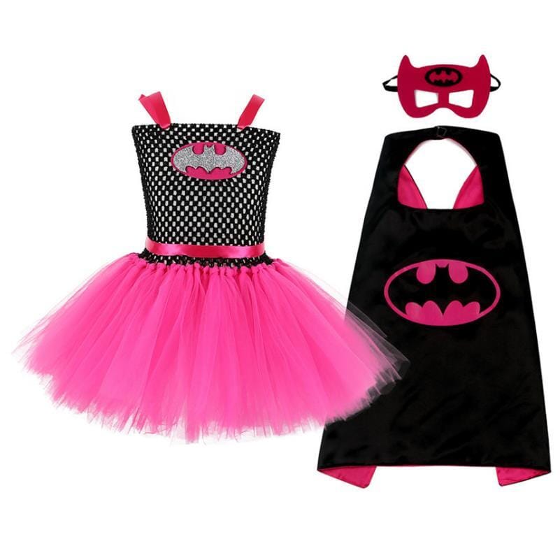 Fantasia Infantil BatGirl Vestido Com Capa