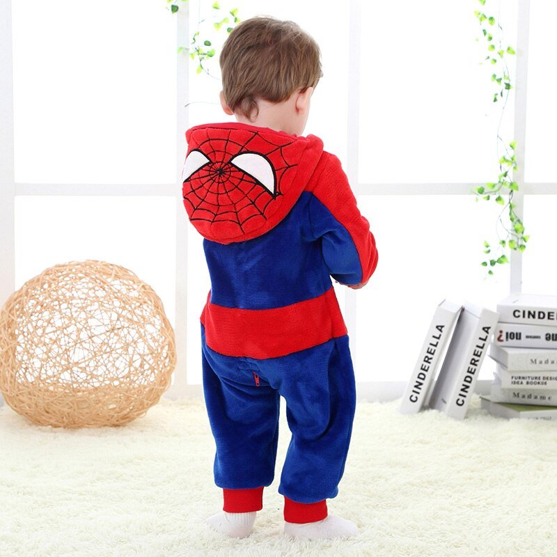 Pijama #Fantasia Homem-Aranha com Capuz | Tam: 0-36 meses #Unissex #SpiderMan