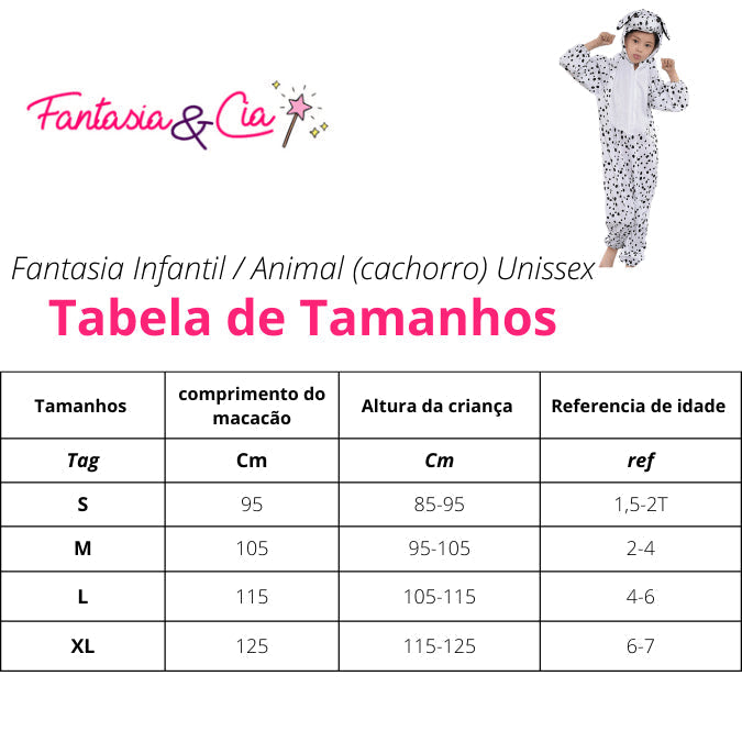Fantasia Infantil Animal cachorro