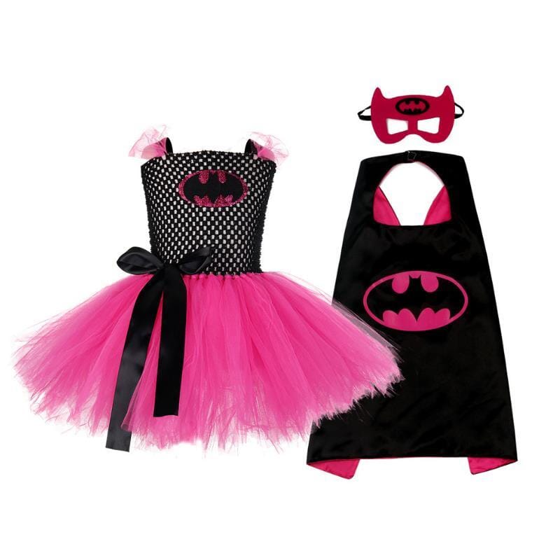 Fantasia Infantil BatGirl Vestido Com Capa