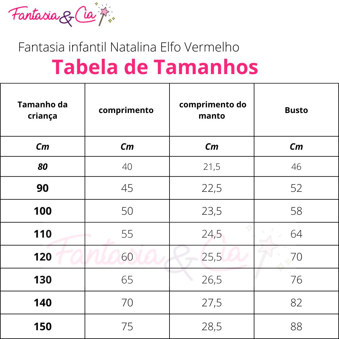Fantasia infantil Natalina Elfo Vermelho