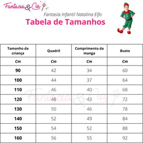 Fantasia Infantil Natalina Elfo + Acessórios