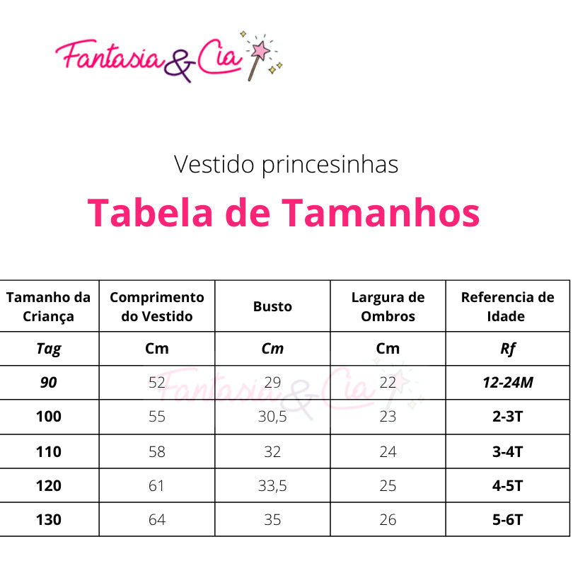 Vestido Fantasia Rapunzel Princesa - Infantil