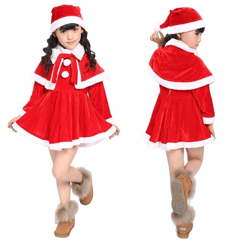 Fantasia Infantil Mamãe Noel Menina +  Acessórios