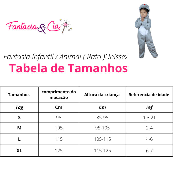 Fantasia Infantil Animal Rato