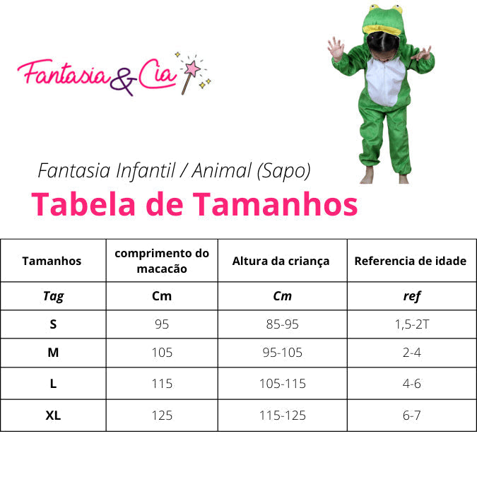 Fantasia Infantil Animal Sapo