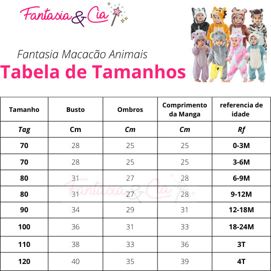 Fantasia Macacão Animais Macaco Infantil