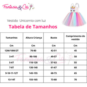 Vestido Fantasia Unicórnio Com Tiara e Asas Prateado - Infantil